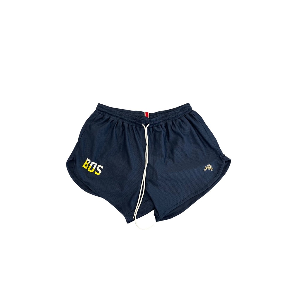 Tracksmith Van Cortlandt Grand Central Mesh Running Shorts Mens Large Navy BOS